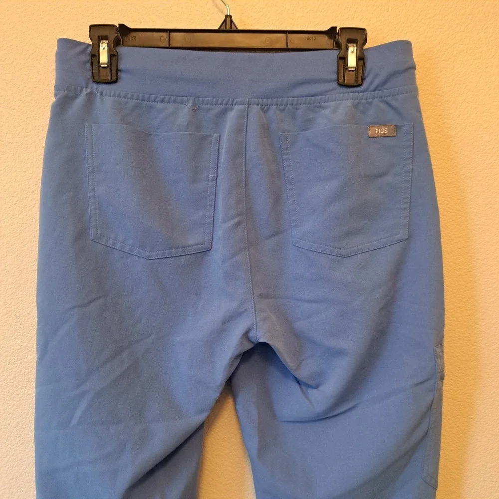 Figs Technical Collection Scrub Set Blue V-Neck Top Jogger Pants Small W18SW2005